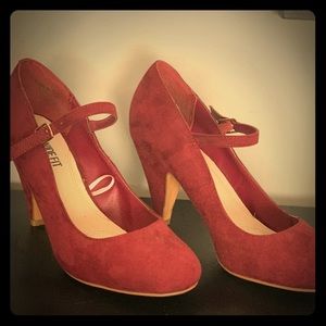 Brushed Suede Mary Janes